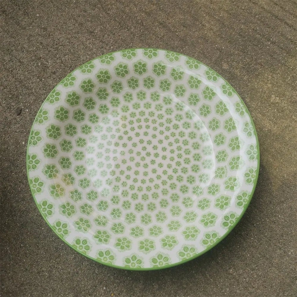 9.2"Soup Plate Full Decal Under Glaze Porcelainware Ceramics Tableware