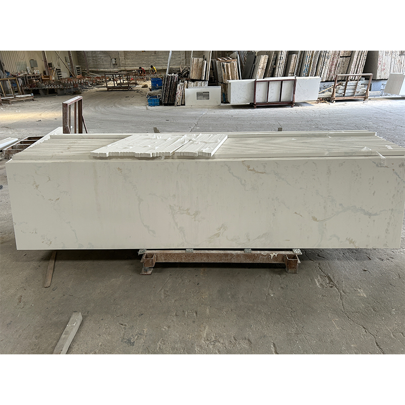 Engineered Stone Polished Pure White Quartz Fkitchen Countertop/Island/Bathroom/Table/Bar Top