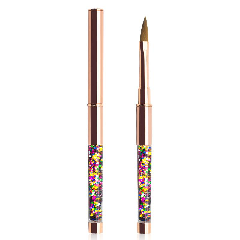 100% Kolinsky Rose Gold Liquid Metal Acrylic Nails Art Brush