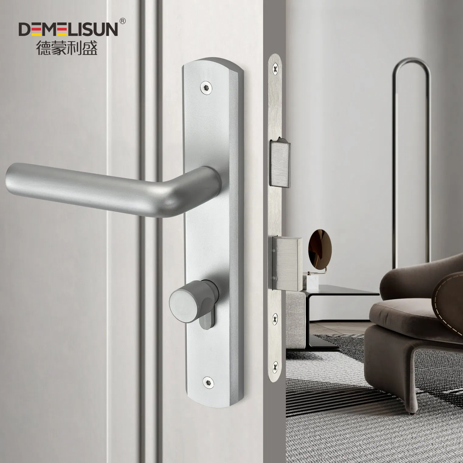 Wear-Resistant Alumina Door Lock Indoor Cylinder Security Long Plate Door Handle
