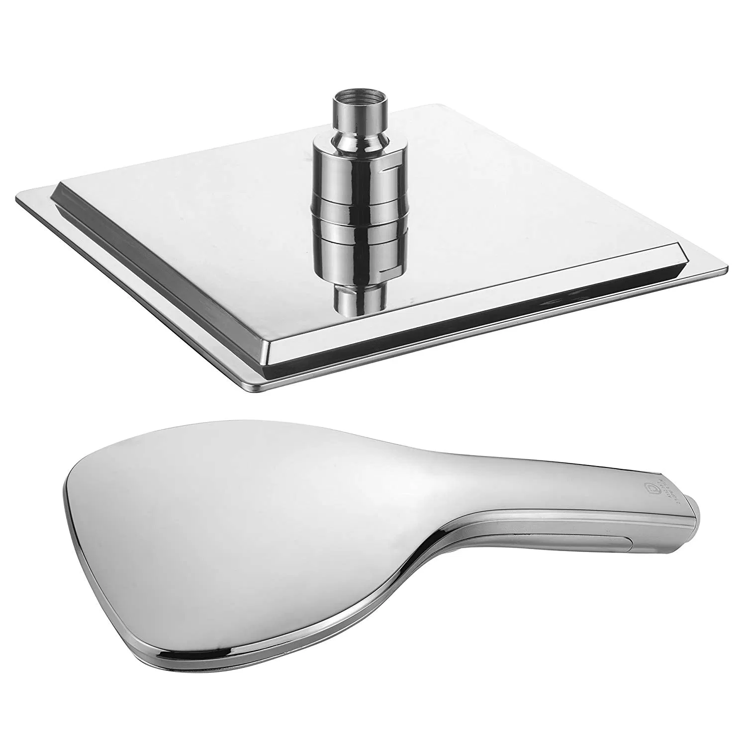 9" Rainfall Shower Head Combo Convenient Push-Button Flow Control Button Premium Chrome for Easy One-Handed Operation. Switch Flow Settings The Same Hand