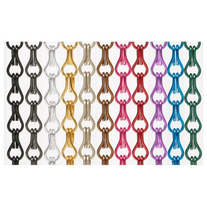 Aluminum Double Hook Chain Link Curtain for Room Divider Decoration