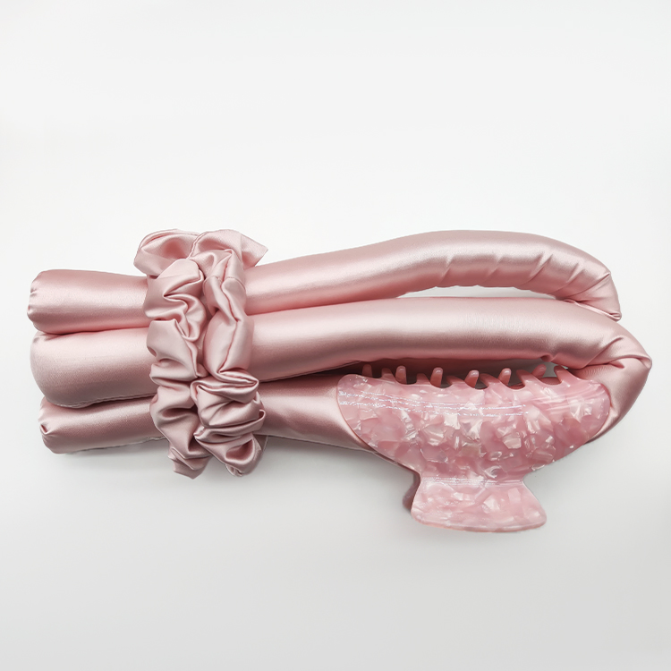 Custom Logo Silk Heatless Hair Curler Curling Rod Headband Silk Hair Roller for Long Hair