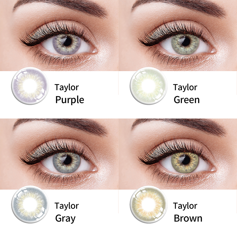 OEM Natural Color Contact Lens Taylor Grey Green Brown Lentes De Contacto Colored Contacts Contact Lenses