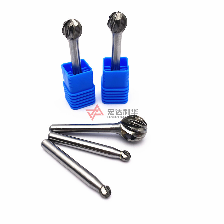 Tungsten Carbide Rotary Burrs SD Series Ball Shape Burs with Double Teeth