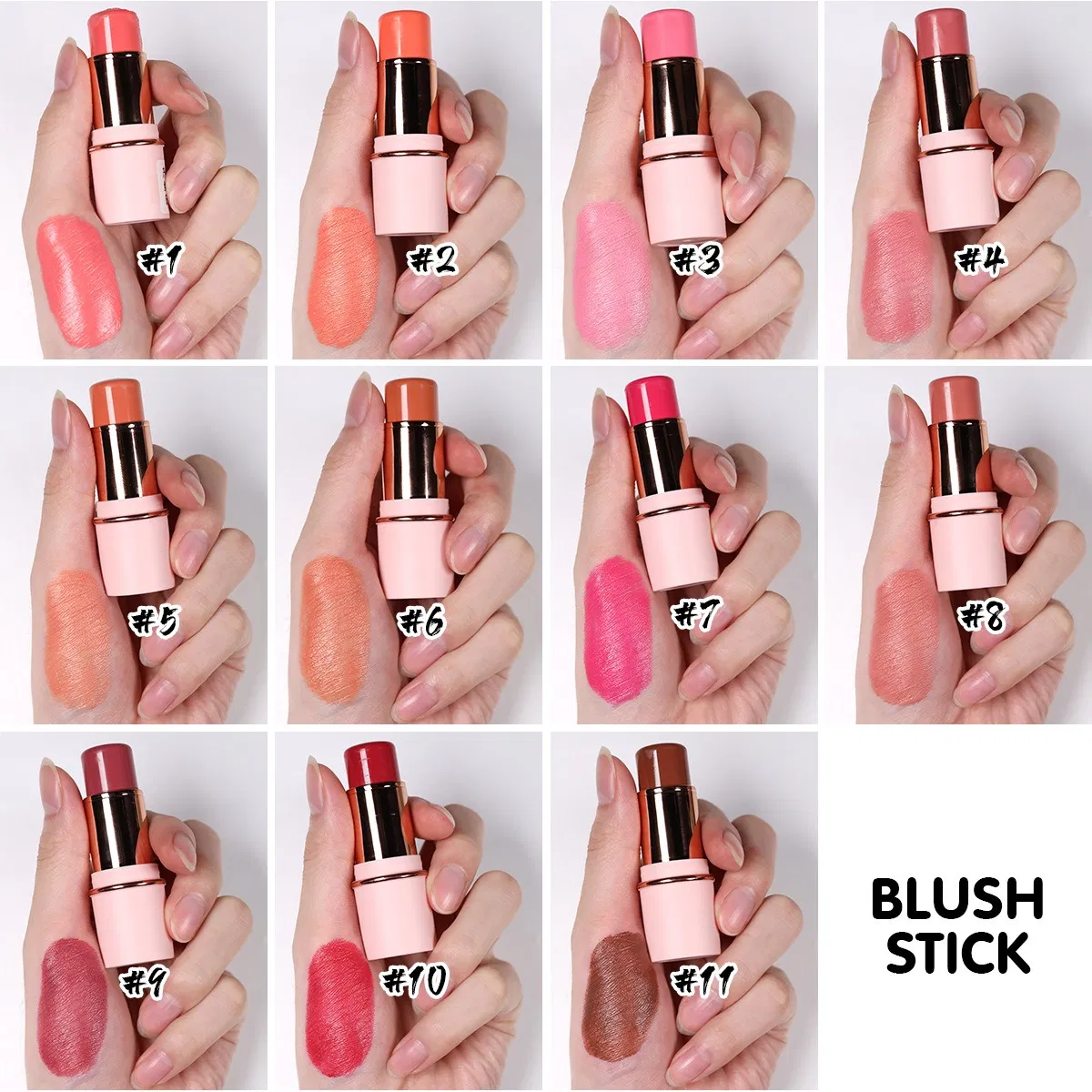 FDA Cosmetics Factory Blusher Stick Makeup OEM Stick Contour Blush Maquillaje