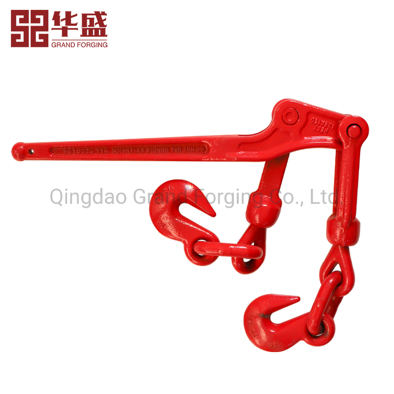 Us Type G80 Red Painted Rigging Hardware Die Forging Steel Lever Type Cargo Lashing Ratchet Type Red Accessory Load Binder