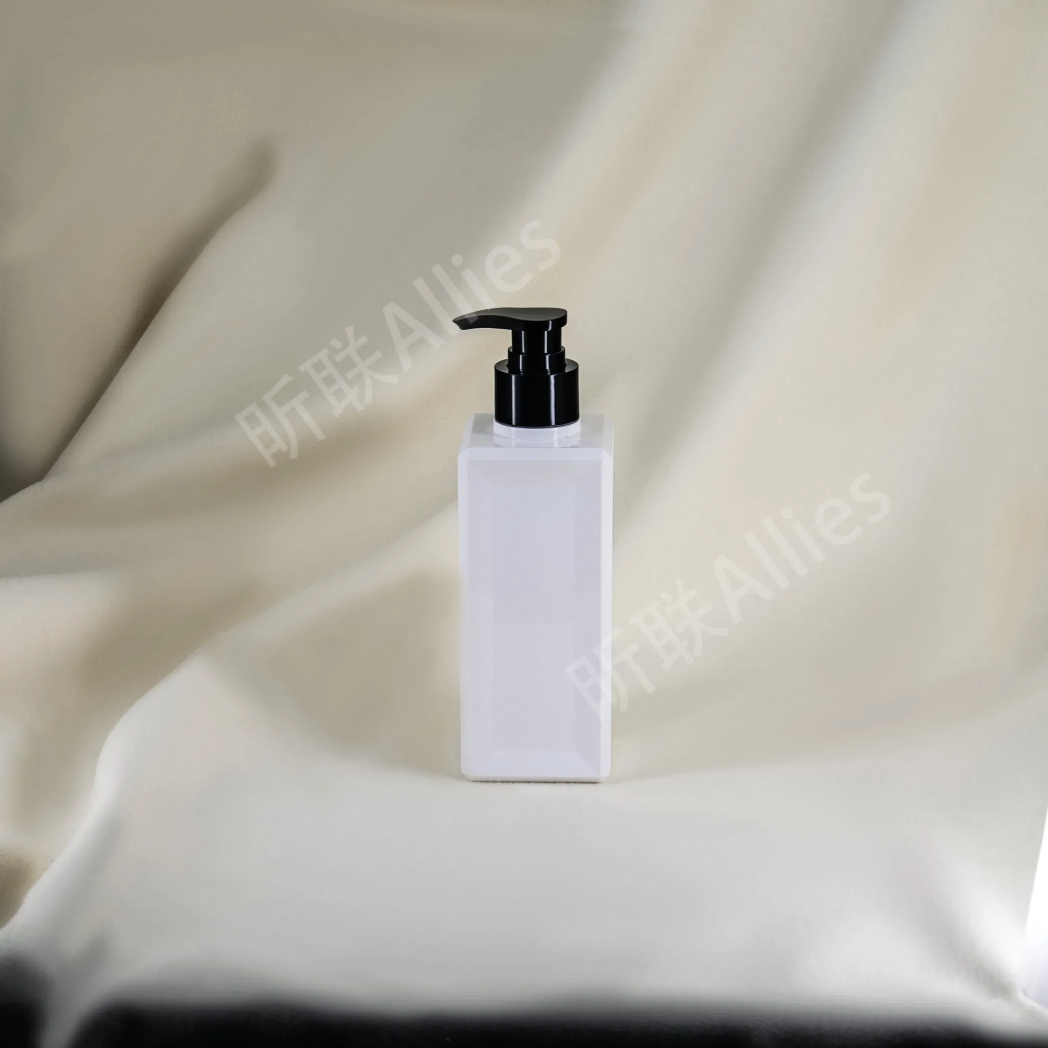 Wholesale White Green 500ml Eyelash Shampoo Conditioner Gel Plastic Lotion Square Air Pump Pet Bottle 500ml