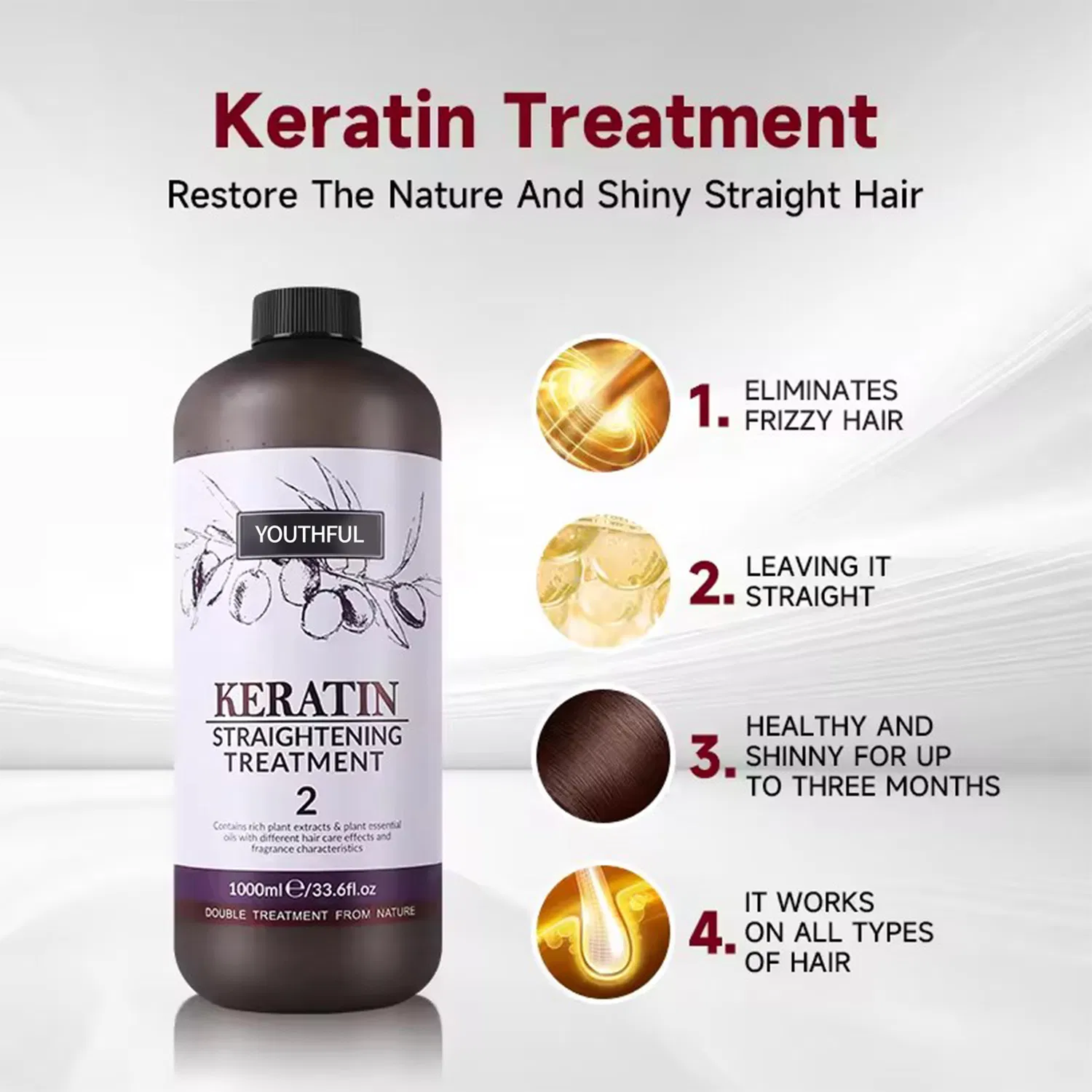 Keratin Hair Straightening Hair Care Treatment Cream