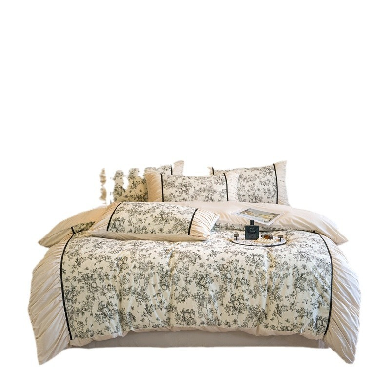 Wholesale High-Quality 100% Cotton Bedding Set Custom Color Bed Sheets