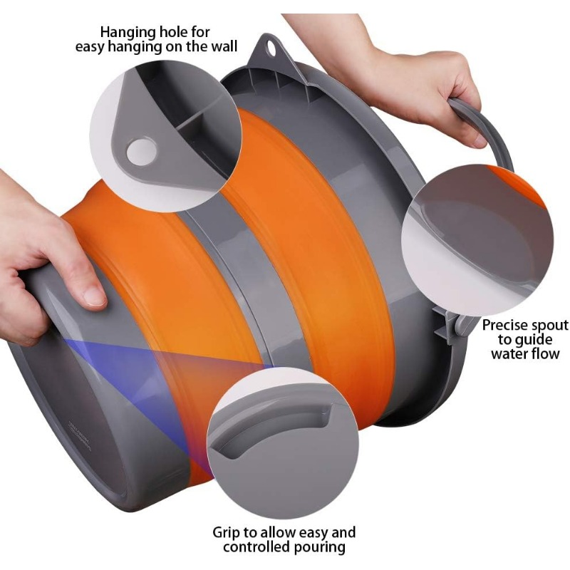 Promotional Hot-Selling Multiple Repurchase Durable Plastic Bucket Folding Round Tub Home Appliance