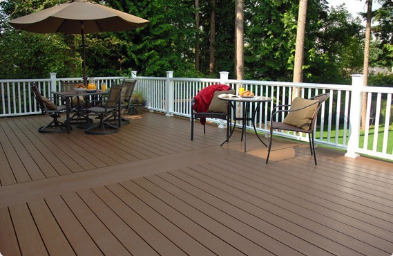 Wood - Plastic Composite Wrappers Around The Edge of The Floor
