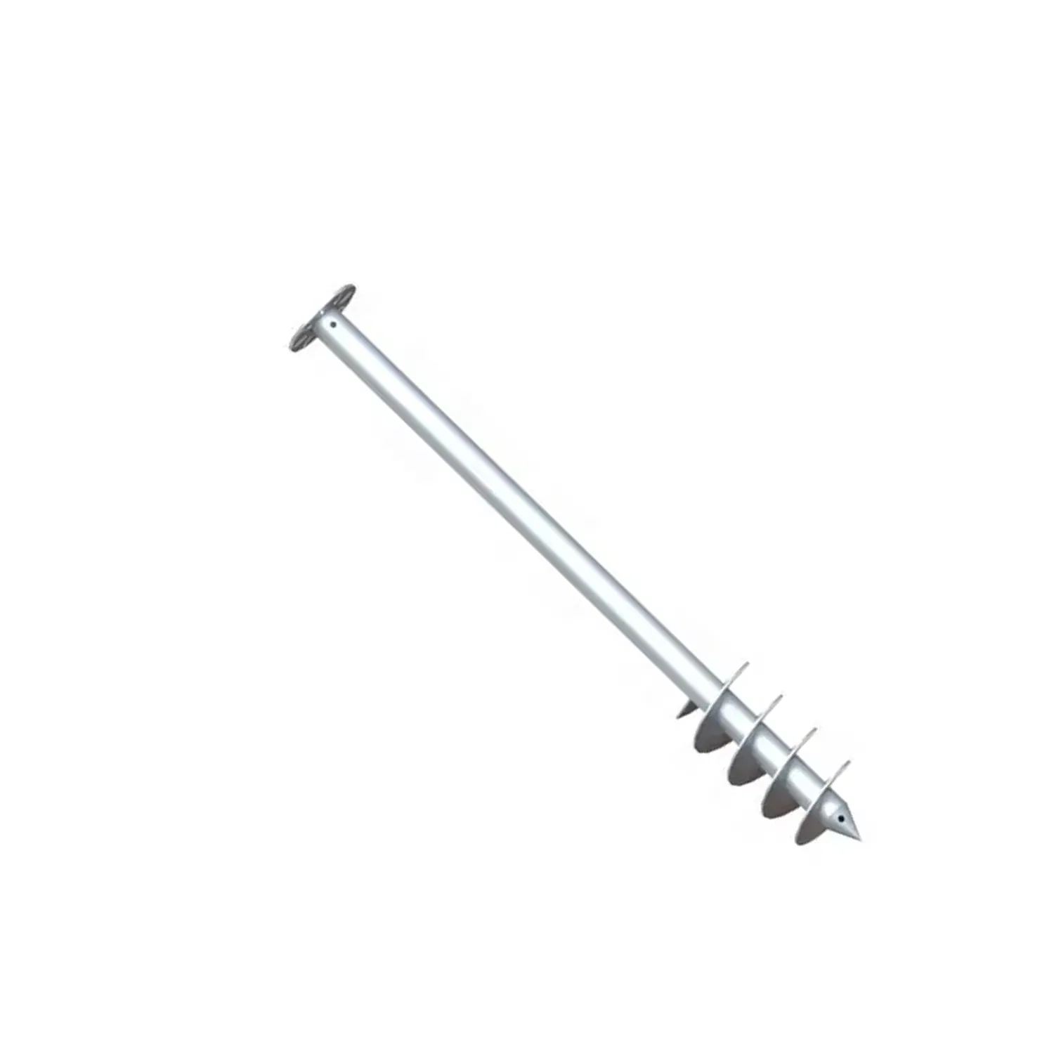 Customized HDG Steel Screw Helical Pole Pile with Round Supporting Hardware for Solor Structure