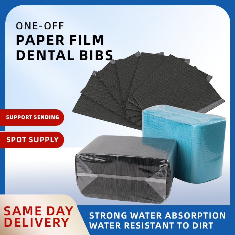 High Quality Disposable Waterproof Water Absorption Table Film Dental Bibs