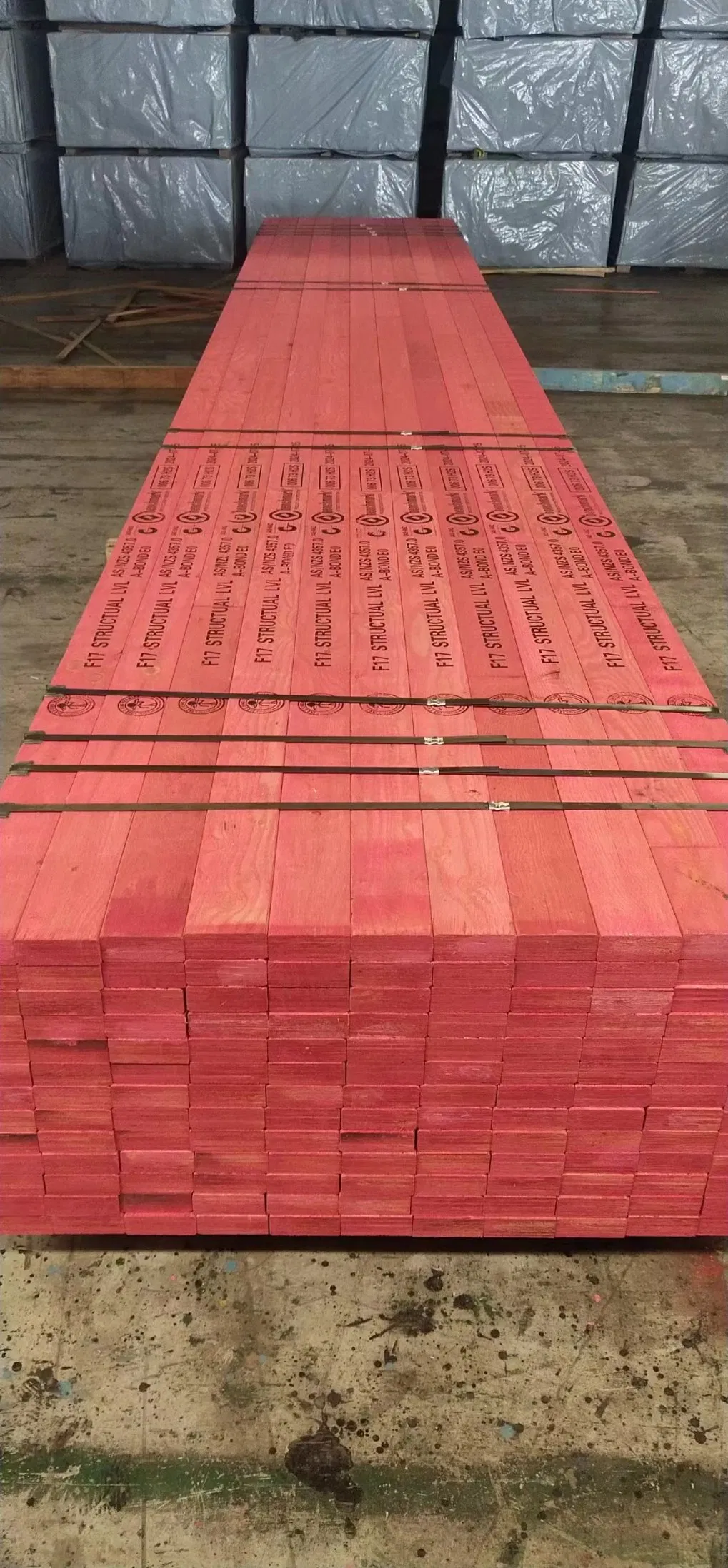 Australian Standard Building 90*35 Beam H2s F17 LVL Wood Roof Beam