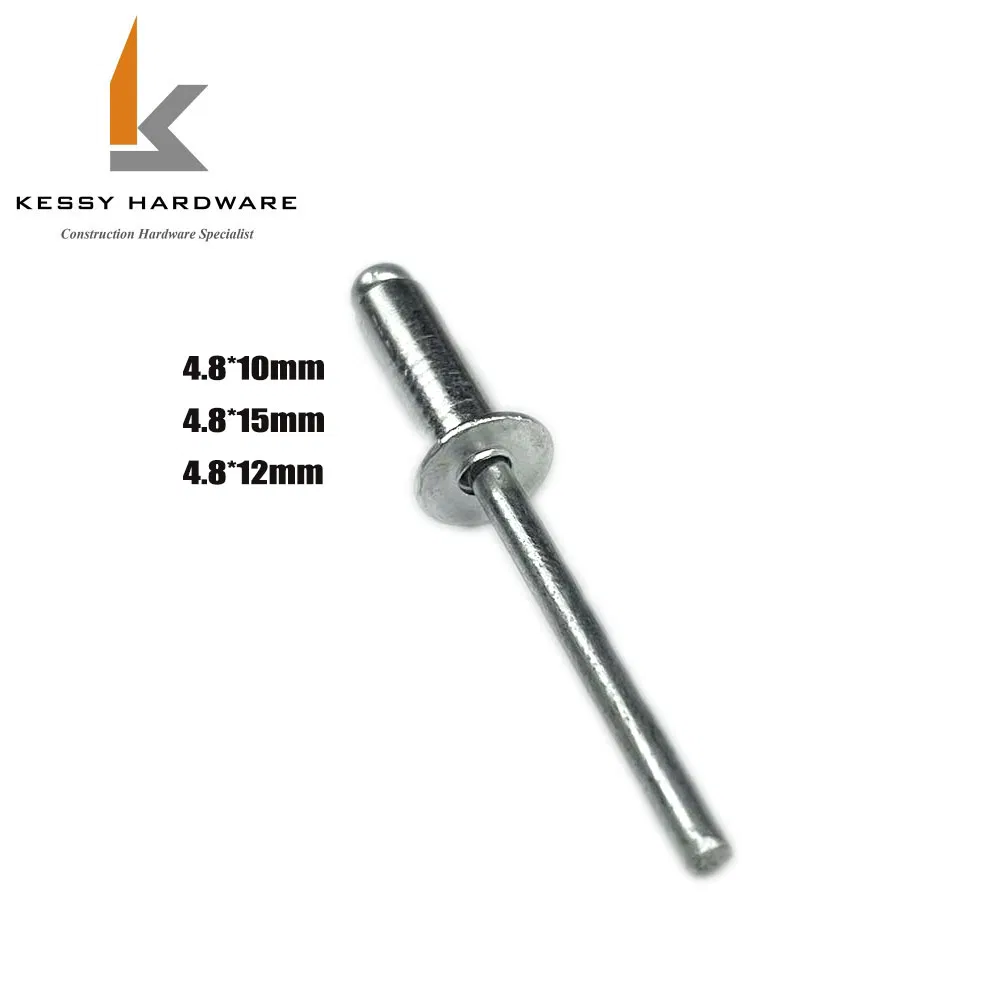 Countersunk Head Anodized Aluminium Pull Rivet Pop Blind Rivets Open Head