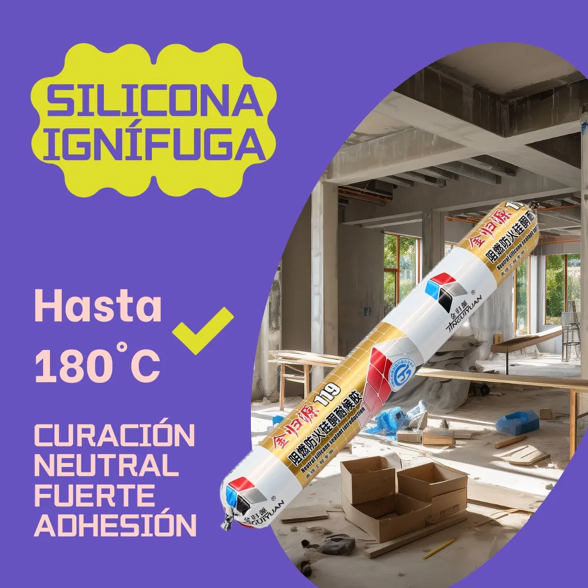 Silicona Antiincendios PARA Proteccion De Fachadas Con Alta Resistencia a Llamas Ycalor