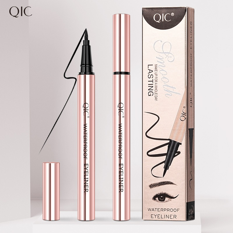 EL13 Qic Emerald Green Eyeliner Pencil Liquid Quick Dry Waterproof Instant Dry Permanent Non-Halo Dyeing and Make-up Beginners Color Eyeliner
