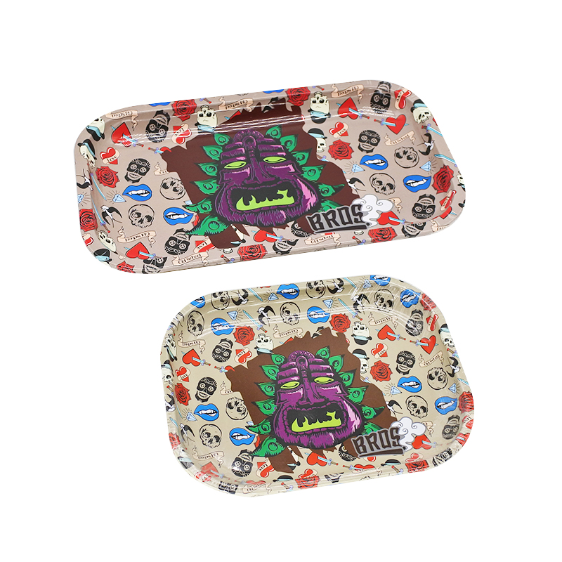 Metal Iron Tray Customize Rolling Tray Gift Box Smoke Operate Rolling Tray Console Factory