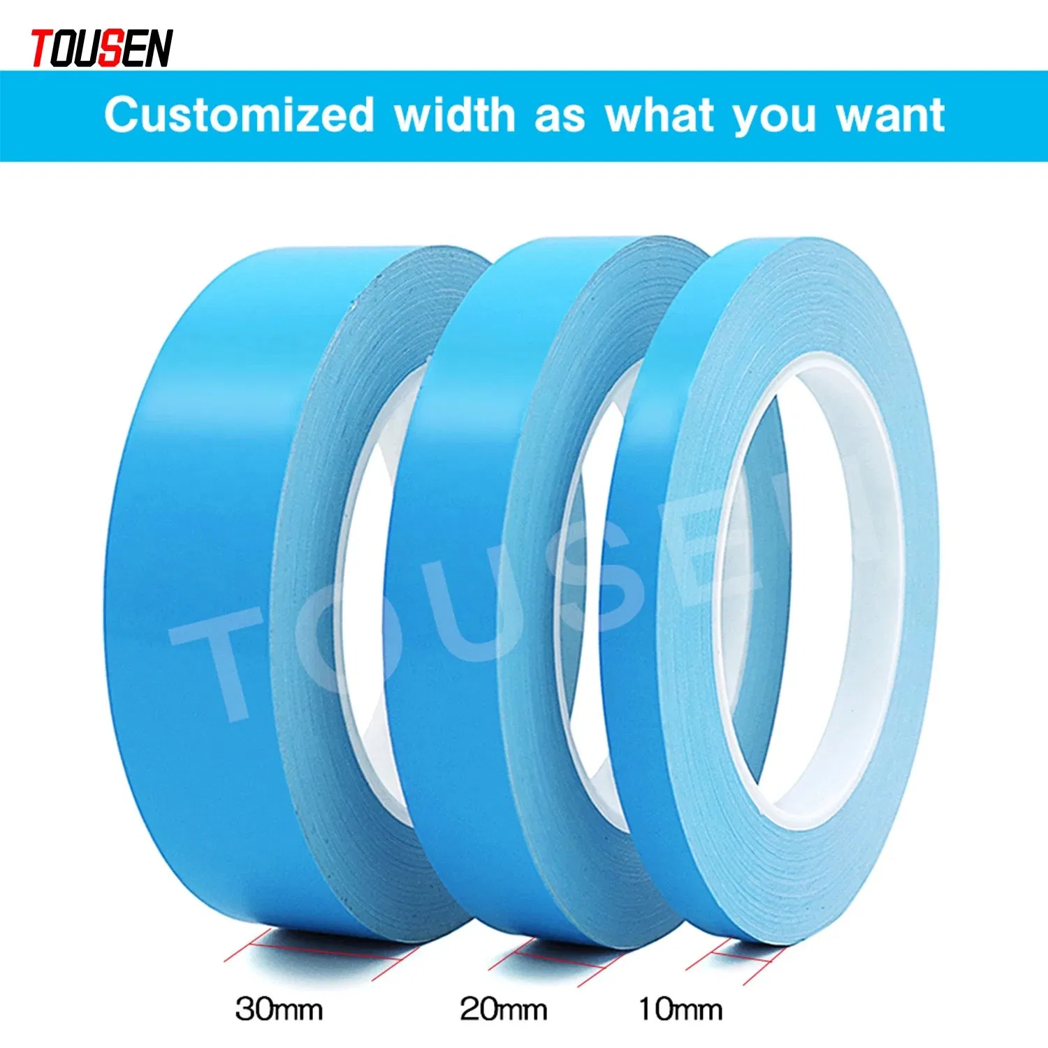 Die Cutting Blue Film White Thermally Conductive Double Side Tape for Computer