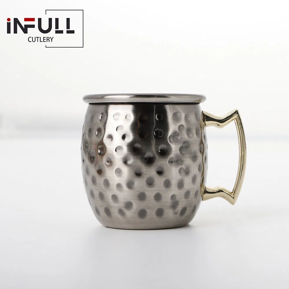 60ml Stainless Steel Mini Colorful Hammered Copper Drum Cup Wine Glass