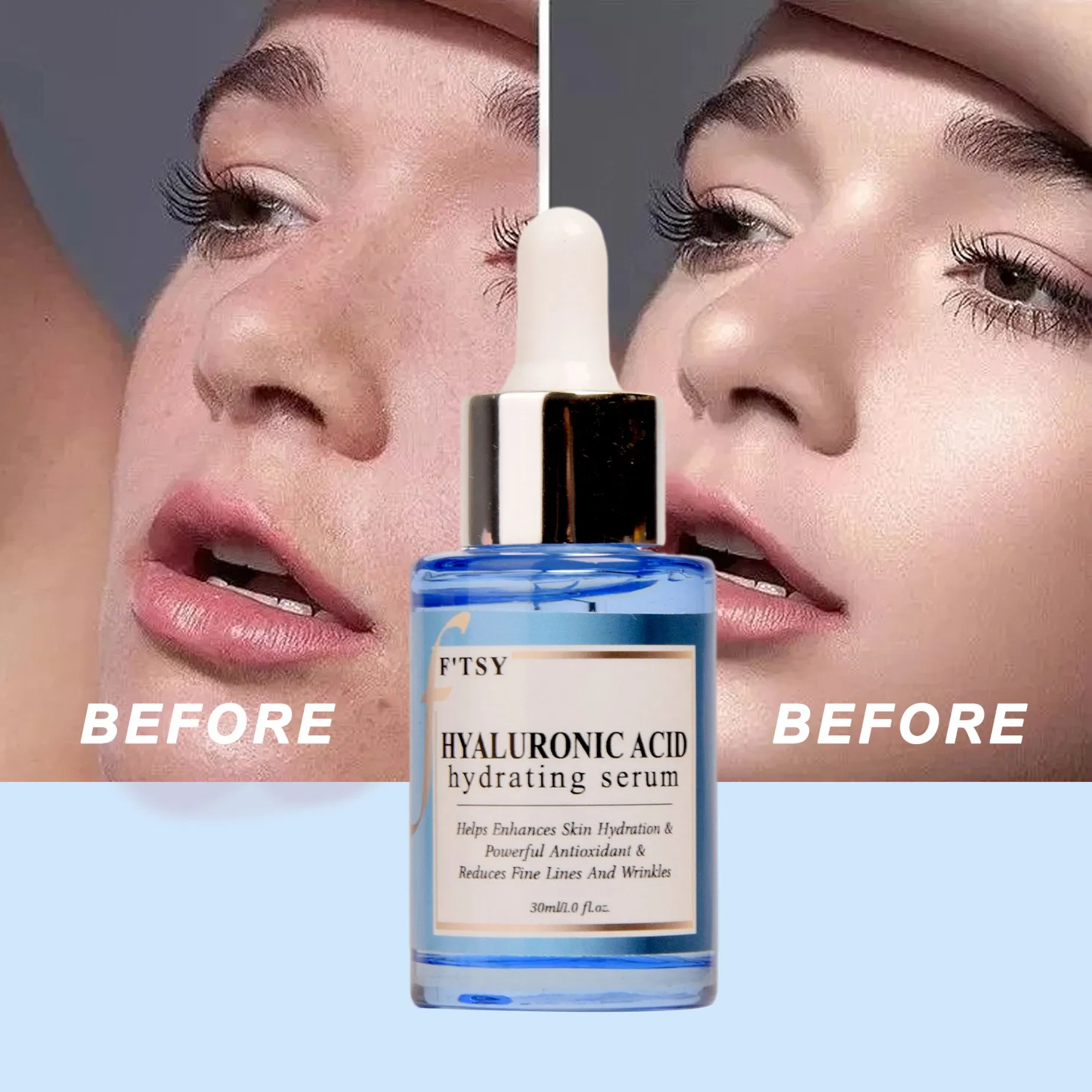 Skincare Face Antioxidant Lifting Hyaluronic Acid Serum Moisturizing Whitening Anti-Aging Skin Face Serum Vegan Original