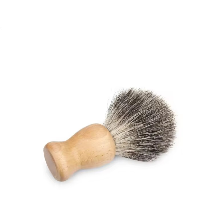 Natural Eco-Friendly Wooden Soft-Bristle Men's Beard Foaming Cleaning Brush
