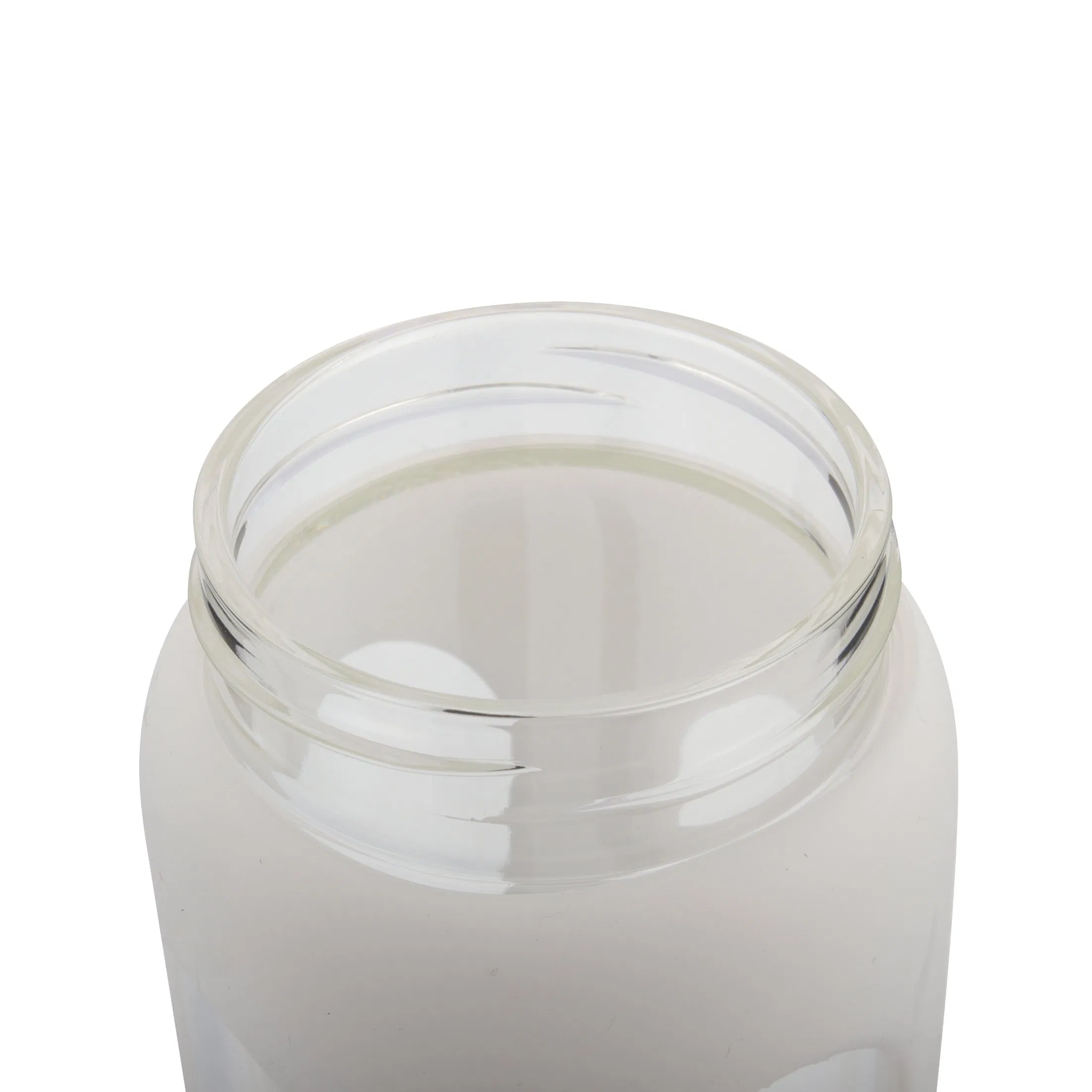 Grink 550ml Glass Water Bottle with Slotted Silicone Sleeve and Wooden Lid