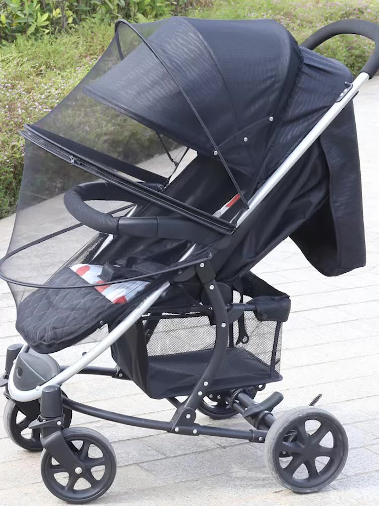 Full Coverage High Tensity Polyester Mesh Baby Stroller Mosquito Net