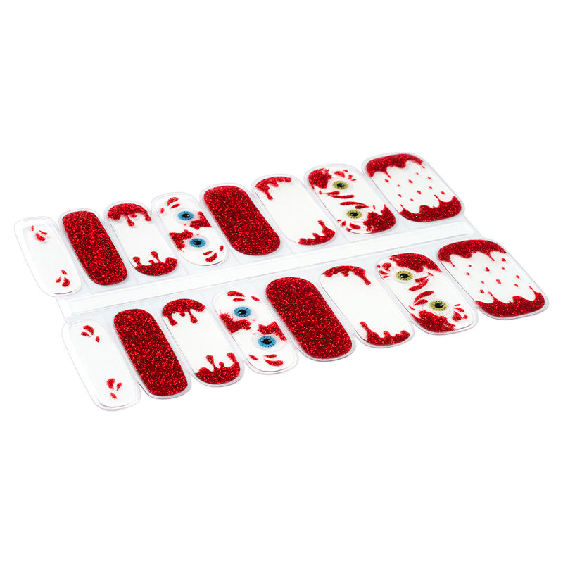 French Semi-Cured Gel Strips Transparent Gel Nail Strips with UV Lamp