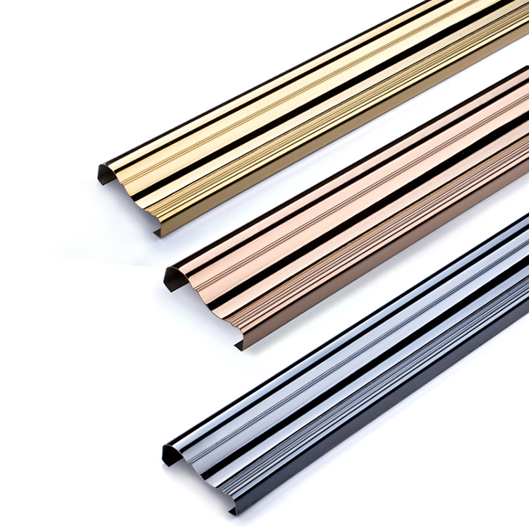 Stainless Steel Metal Trim Floor Trim Corner Protector Decorative Flat Trim