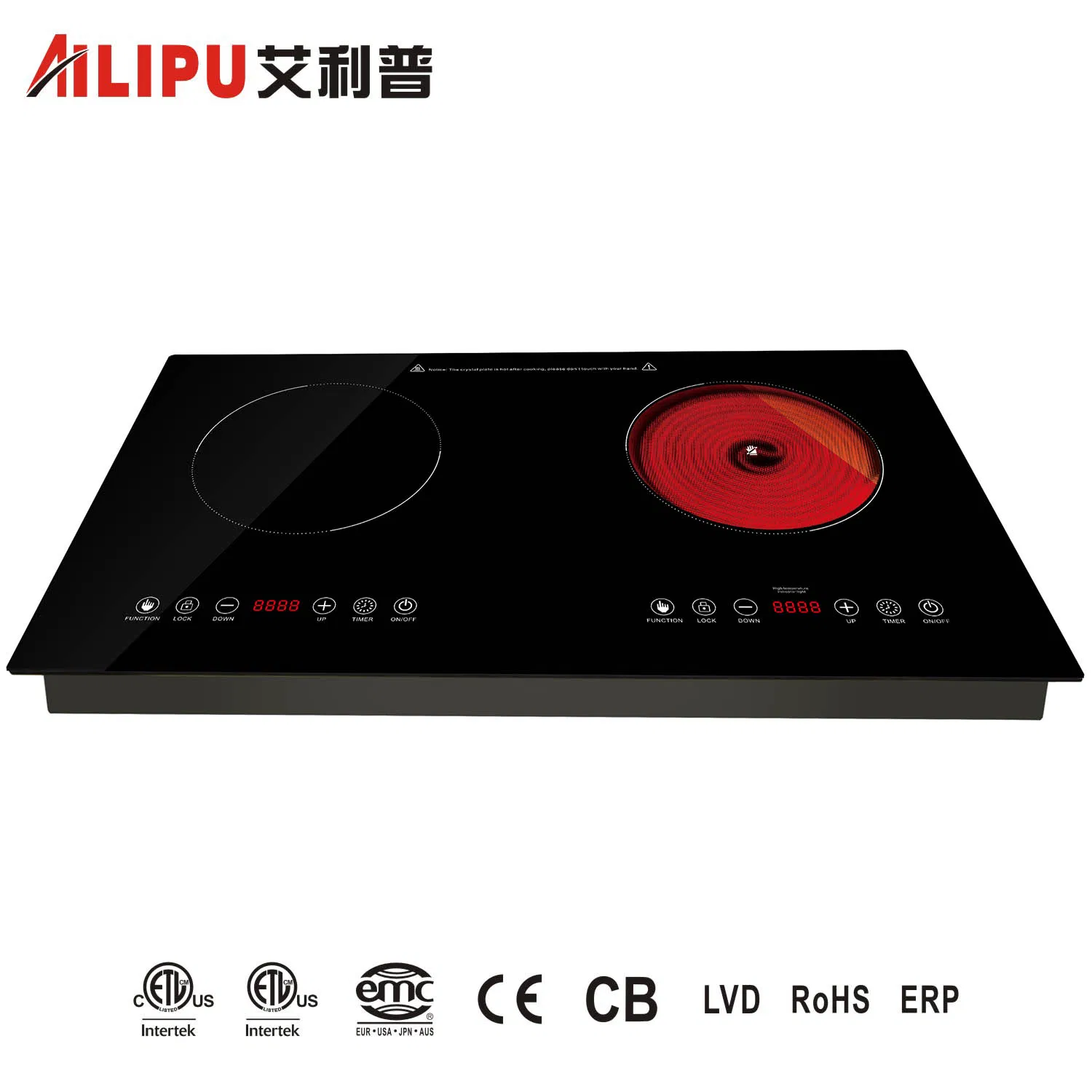 Built-in Metal Body Double burner Radiant Cooker/Infrared cooker