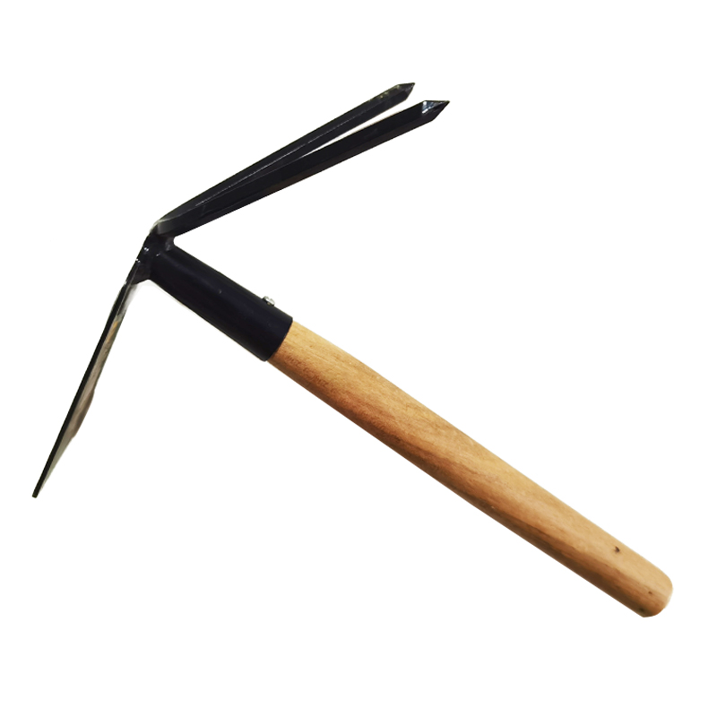 Garden Fork & Hoe W/Wood Handle