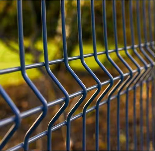 Best Selling Easy Installation Garden Security Perimeter 3D Curved Iron Wire Mesh Fence Peach Shape Post Fencing