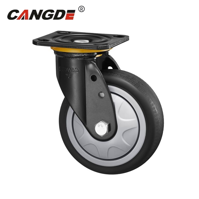 Factory Wholesale 4 5 6 8 Inch TPR Heavy Duty Industrial Top Plate Swivel Caster Wheel Price