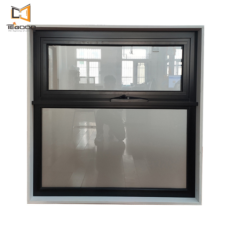 Customized Double Glazing UPVC/PVC Windows Cheap Awning Impact Glass Window