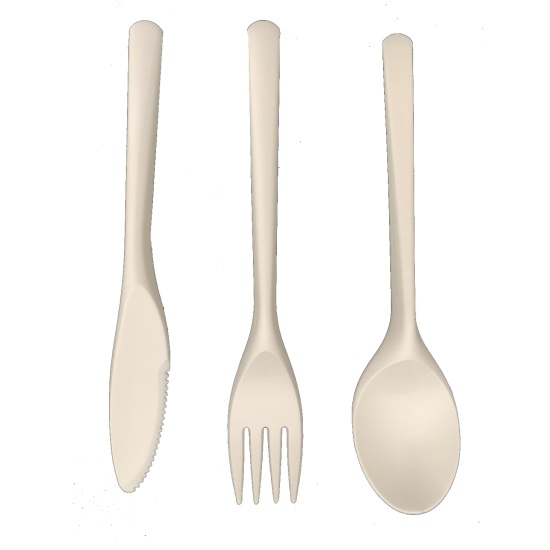 Custom Biodegradable Knife Compostable PLA Fork Polylactic Acid Spoon