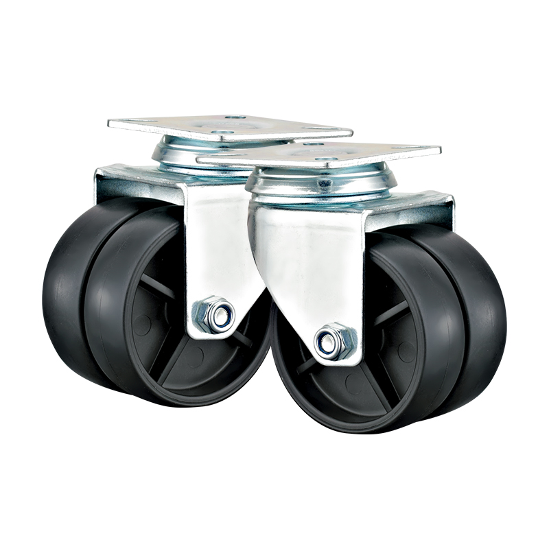 2"3" Light Duty PP Twin Caster Industrial Trolley Wheel Small Dolly Plastic Casters Removable Caster Wheels