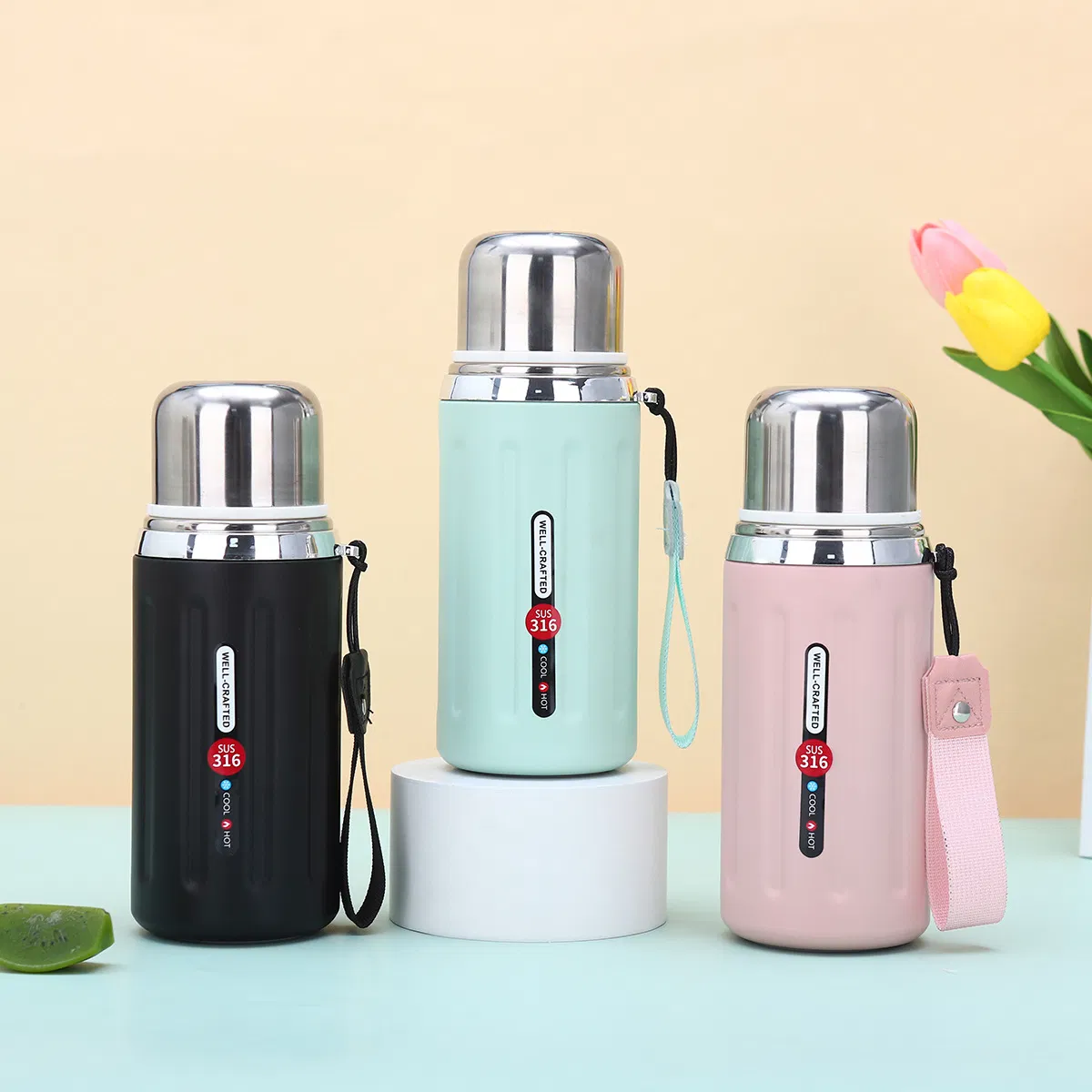 Reusable 800ml Travel Gym Bicycle Metal Stainless Steel Insulated Thermal Vacuum Flasks Water Bottle Tumbler Thermo with Lid
