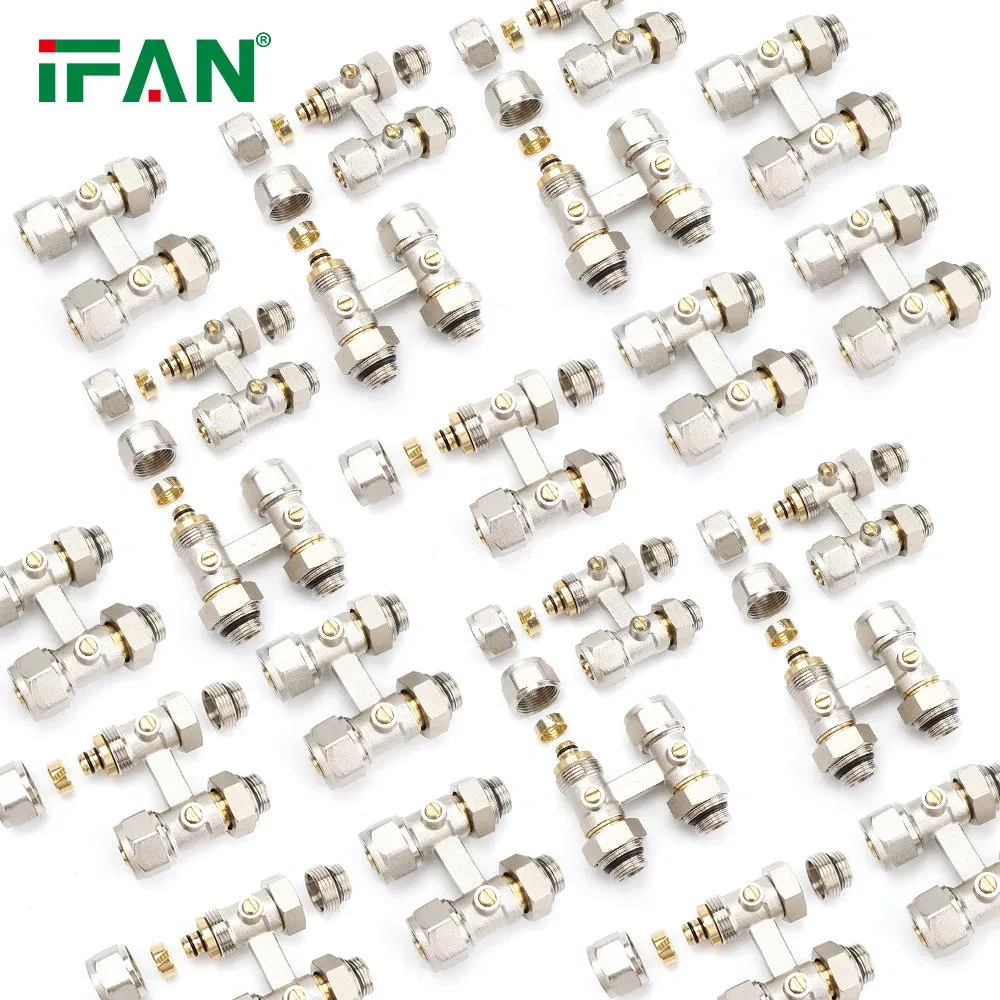 Ifan Brass Straight Thermostatic Radiator H Valve for Plumbing Building Material