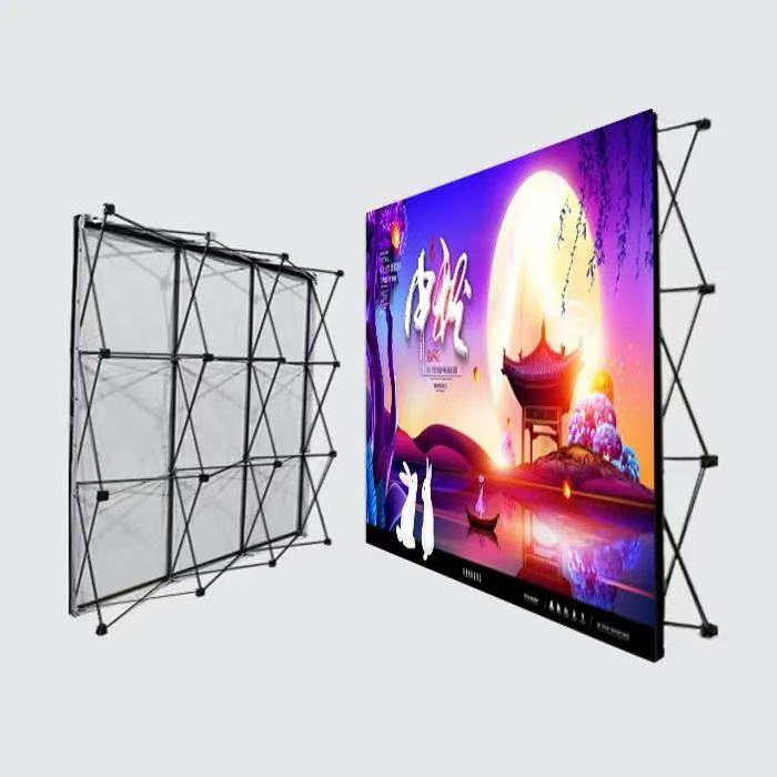 Foldable Wall for Exhibition Aluminum Pop up Display Stand 3X3, 3X4, 3X5 Backdrop Banner Stand for Exhibition/Tradeshow/Fair Booth