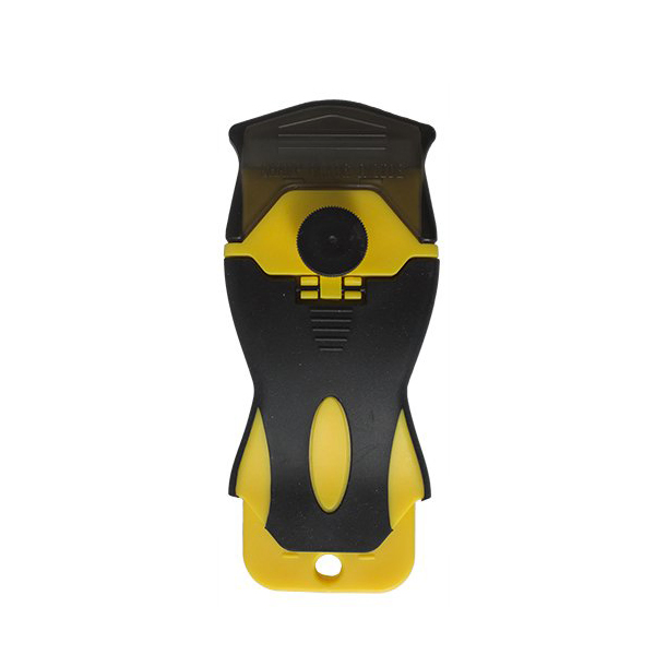 Black-Yellow Cleaning Scraper Plastic Razor Scraper with Plastic Blades or Metal Blades