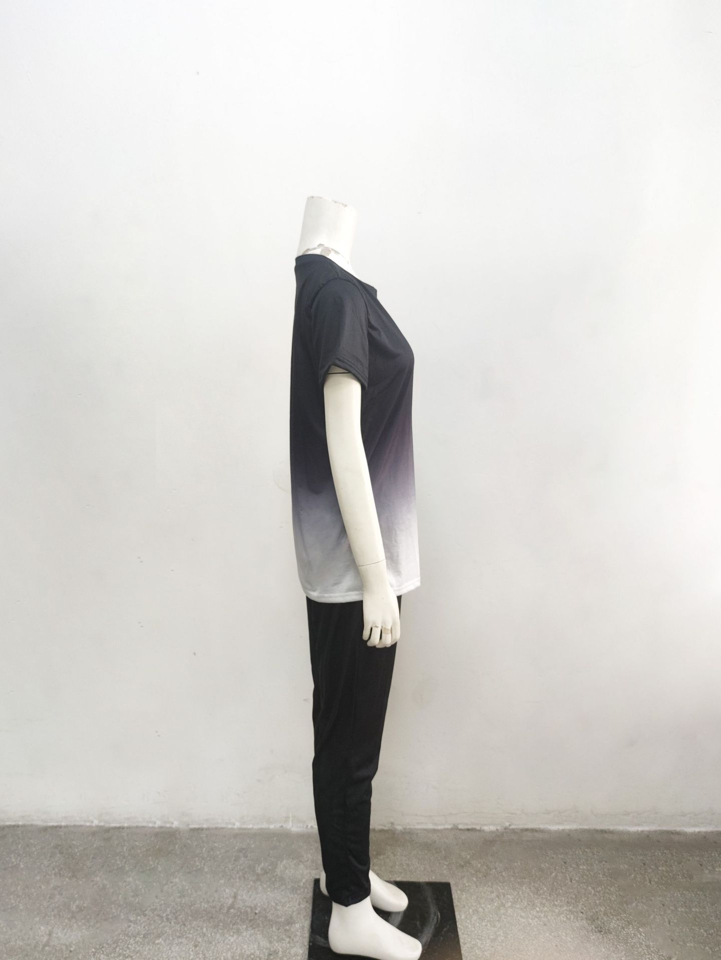 Комплект женский летний с градиентным принтом больших размеров S-5XL