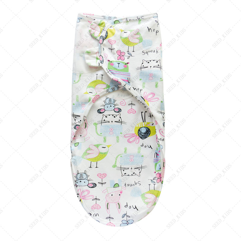 Baby Anti-Kick Swaddle Wrap Anti-Shock Printed Cotton Sleeping Bag