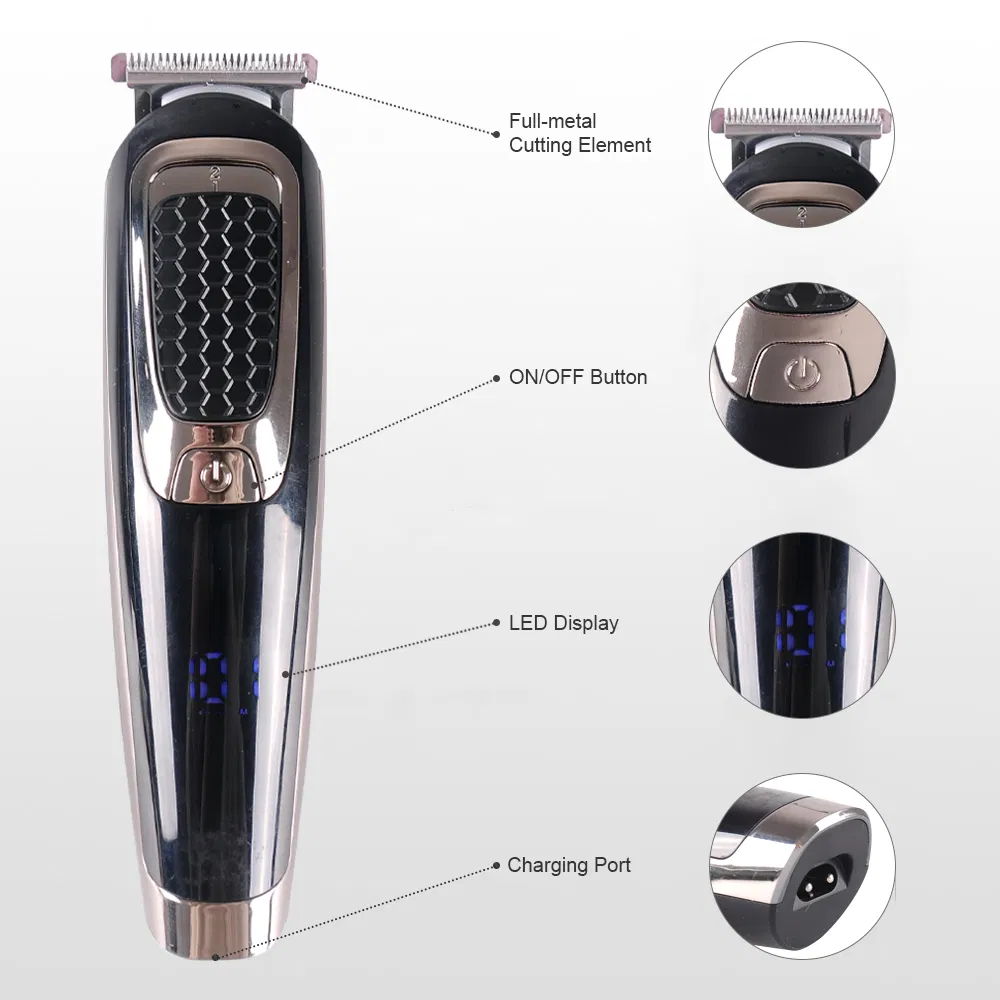 5 In1 Rechargeable Hair Trimmer Clippers Mens Grooming Set