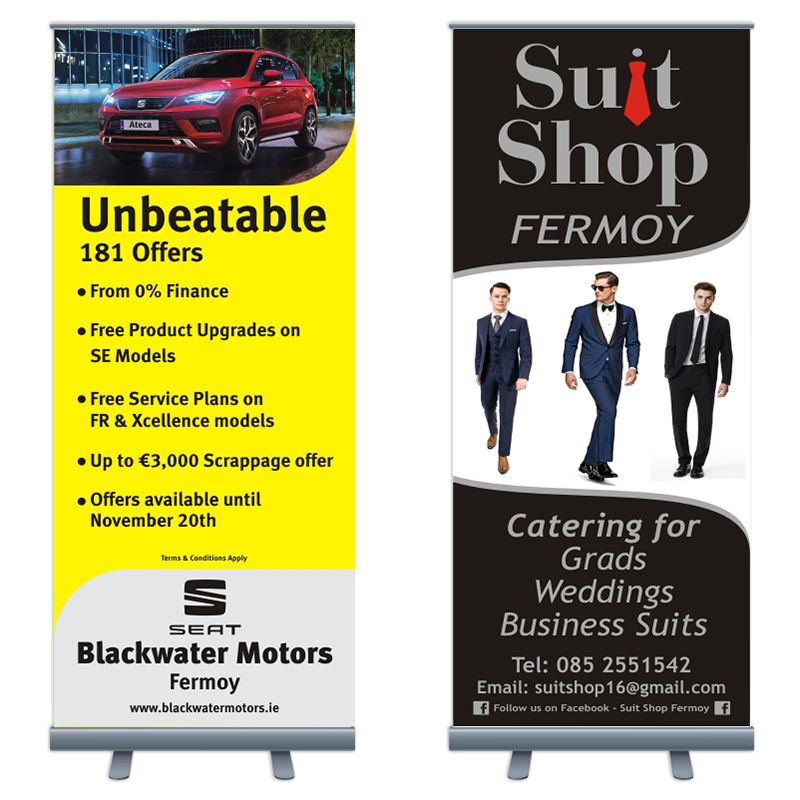 Premium Customizable Retractable Banner Stand with Printed Graphics