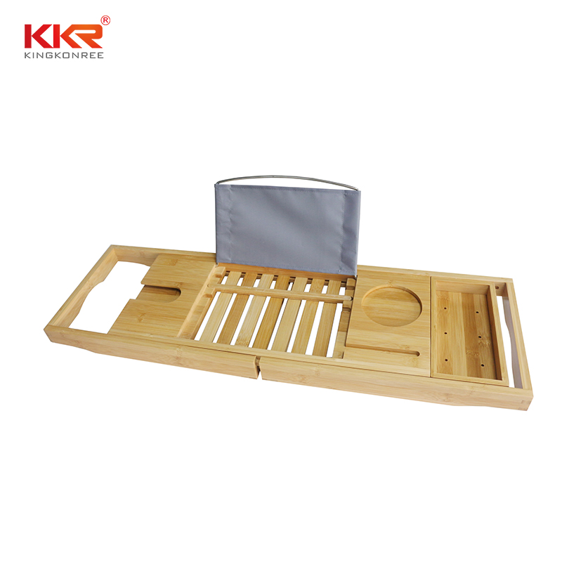 Popular Amazon Bamboo Wood Extending Bathtub Caddy Tray