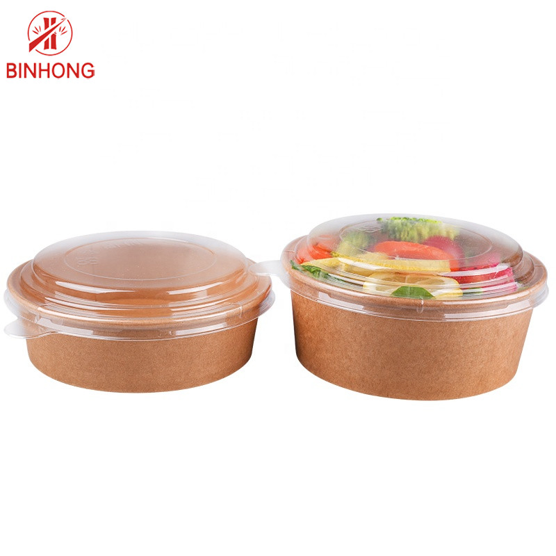 Takeaway Food Containers Lunch Box Disposable Paper Salad Bowl