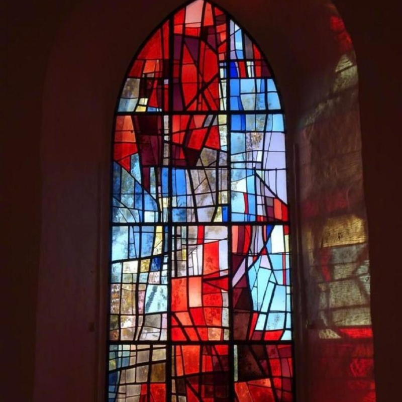 Enameled Ceramic Fritted Frit Tempered Toughened Silk Screen Digital Printed Glass for Cathedral Glass