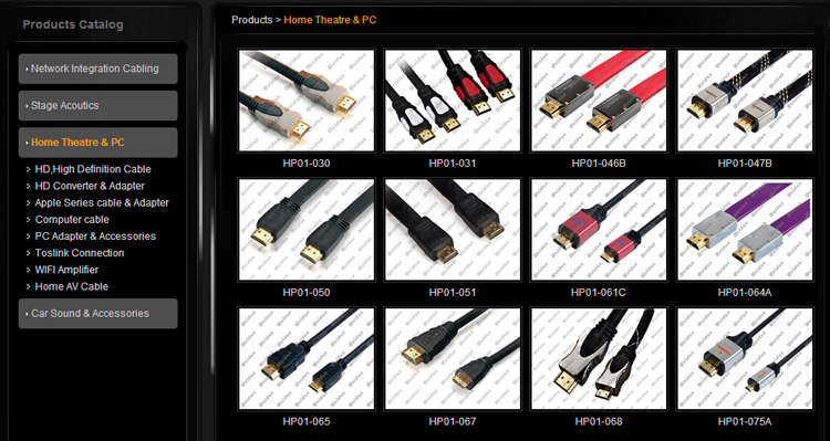 V2.0 4K X 2K, 3D, Black Chrome Plug DIY Mounted HDMI Cable